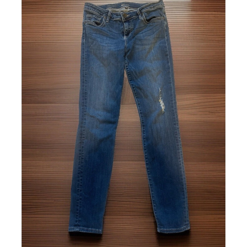 KUT from the Kloth Womens Distressed Mid Rise Straight Leg‎ Jeans Size 8